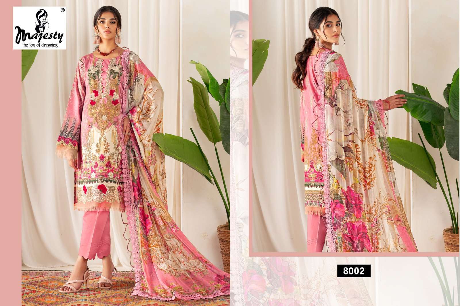 CHEVRON LAWN VOL-8 SERIES 8001 TO 8006 BY MAJESTY DESIGNER WITH PRINTED PAKISTANI STYLE JAM COTTON SUITS ARE AVAILABLE AT WHOLESALE PRICE